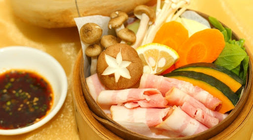 豚肉と野菜のせいろ蒸し