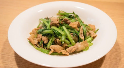 小松菜と豚バラ炒め