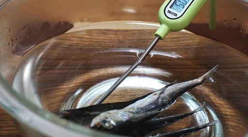 あご煮干しを洗う