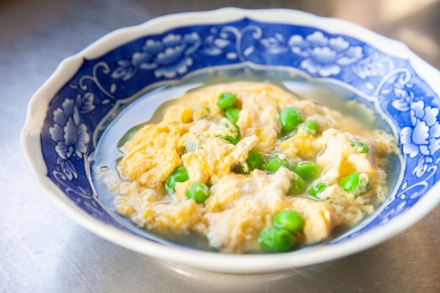 枝豆たっぷりの柳川風