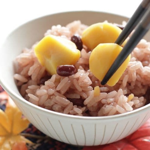 小豆入り栗ご飯
