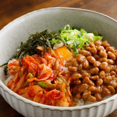 納豆キムチ丼