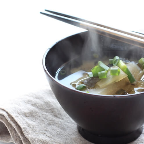 マコモダケのお味噌汁