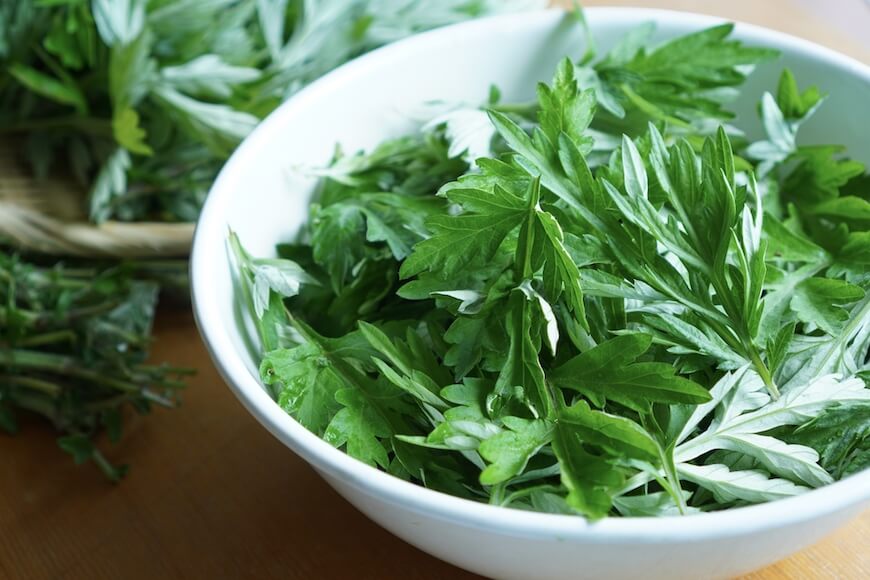 生のよもぎの葉の茹で方