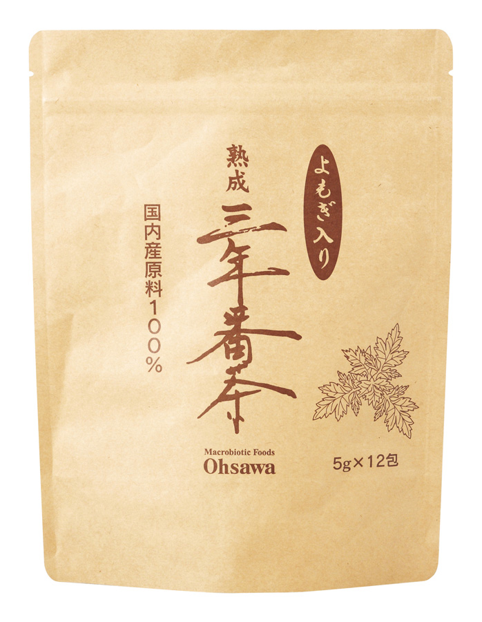 オーサワよもぎ入り熟成三年番茶（分包）60g(5g×12包)