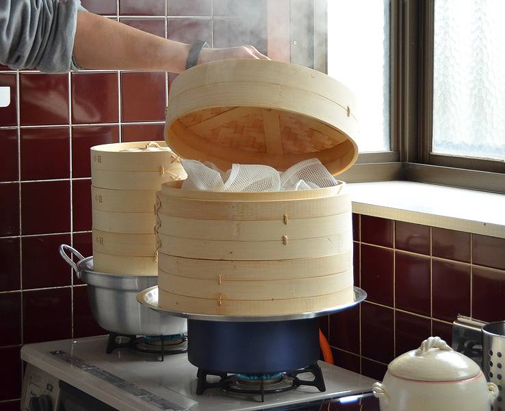 重ねて蒸せる