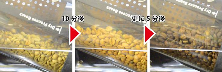 中煎りから深煎り程度の仕上がりになってきます