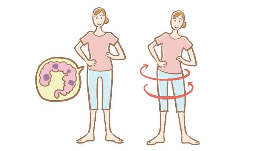 お腹ひねりエクササイズ