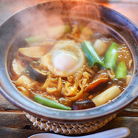 土鍋でキムチ鍋