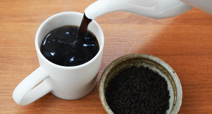 黒炒り玄米茶の完成