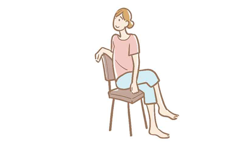 お腹ひねりエクササイズ