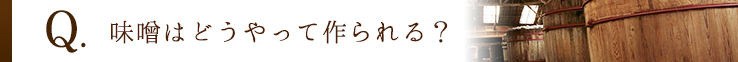 味噌はどうやって作られる？