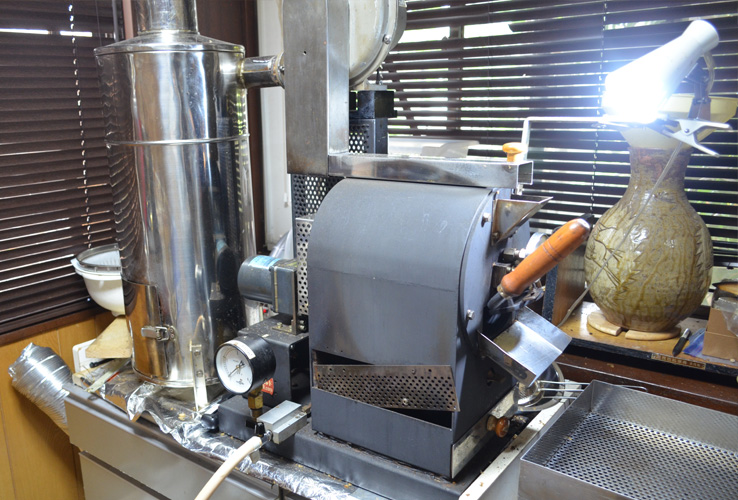 竹林さん工房の焙煎機