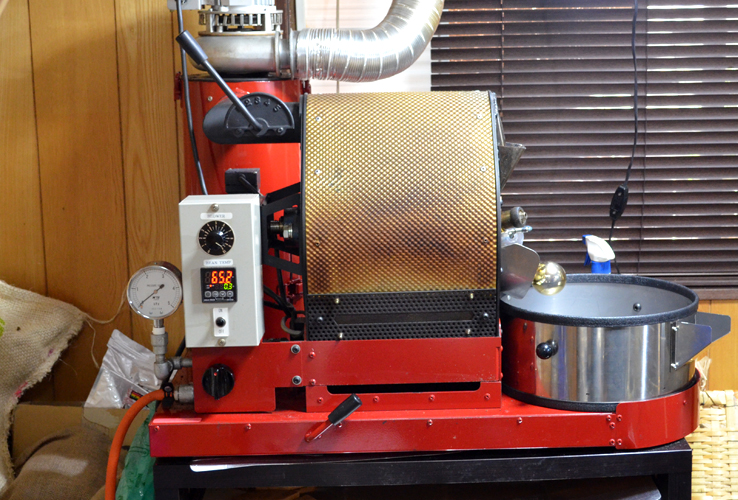 竹林さん工房の焙煎機