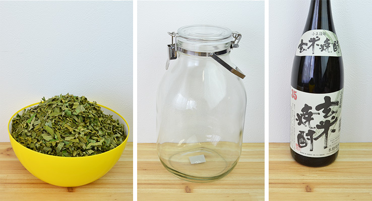 桃の葉エキス材料